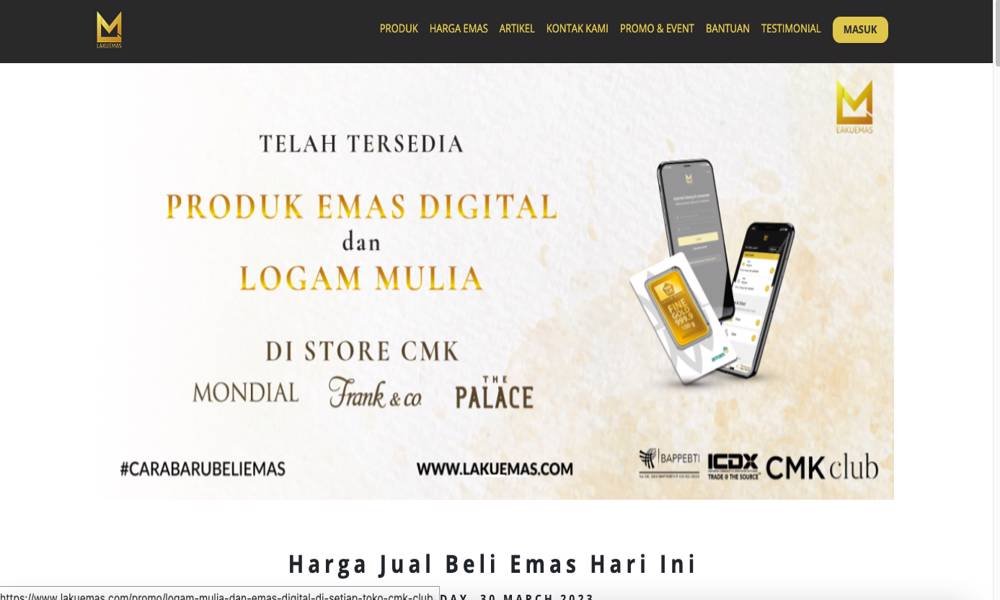 Via website laku emas