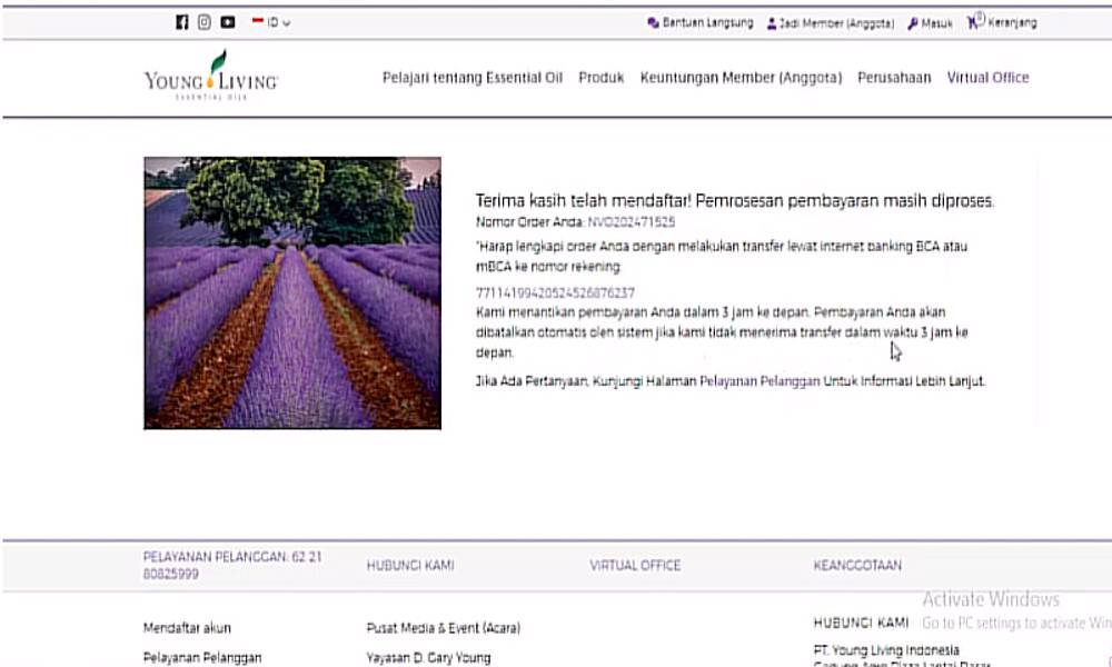 Keanggotaan berhasil